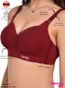 FigureFit Women Minimizer Heavily Padded Bra Maroon