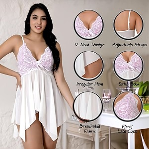 Babydoll Lace Nighty for Women Sensual