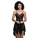Fihana Babydoll Lace Nighty for Women 