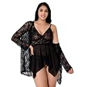 Net Lace Spandex Women Babydoll Nightgown Honeymoon