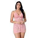Women Soft Lace Net Above Knee Babydoll