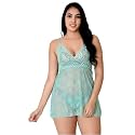 Women Soft Lace Net Above Knee Babydoll