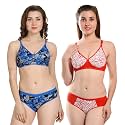 Solid Printed Polka Cotton Bra amp Panty