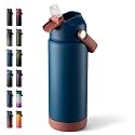Fijinhom 18 oz Insulated Water Bottle with Straw Lid, Stainless Steel Water Bottles, Double Wall Vacuum, Portable Handle &amp; Non-slip Bottom, BPA Free Leak Proof Metal Bottles, Keep Cold 24H, Sapphire