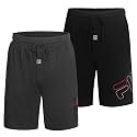 Fila Men's 100% Brushed Jersey Pajama Night Sleep Short, Various Pack Size Options (Single Pack or 2 Pack)