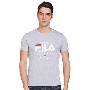 FILA Mens Solid Regular Fit T-Shirt