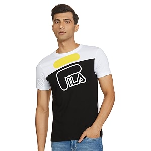FILA Mens Solid Straight T-Shirt