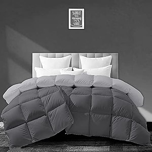 filbert - all season 250 gsm comforter super soft fluffy revesible comforter 9234 x 10634 inches233cm x 269cm - king size comfortersilverdark grey