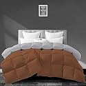 Filbert - All Season 250 GSM Comforter Super Soft Fluffy Revesible Comforter (90" x 90" Inches/228cm x 228cm) - Queen Size Comforter|Silver/Chocolate Brown