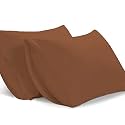 Filbert - Queen Size Microfiber (20" x 30" Inches/51cm x 76cm) Pillow Covers - Set of 2|Chocolate Brown