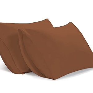 filbert - standard size microfiber 1834 x 2834 inches46cm x 71cm pillow covers - set of 2chocolate brown