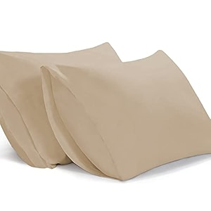 filbert - standard size microfiber 1834 x 2834 inches46cm x 71cm pillow covers - set of 2beige