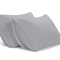 Filbert - Standard Size Microfiber (18" x 28" Inches/46cm x 71cm) Pillow Covers - Set of 2|Silver