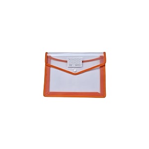 file bag  multipurpose document holder with secure button closure amp name card holder  expandable file folder for office school amp business use orange