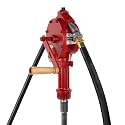 Fill-Rite FR112 Fuel Transfer Rotary Hand Pump w/Discharge Hose, Straight Spout, Vacuum Breaker, &amp; Suction Pipe