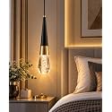 FILLISKA® 3 in1 Colour Changing LED Luxurious Hanging/Pendant Light (BlackGold-LX822)