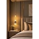 FILLISKA® 3 in1 Colour Changing LED Luxurious Hanging/Pendant Light (FrenchGold-MX80)