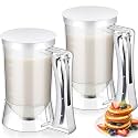 FillTouch 2 Pcs Handheld Batter Dispenser Squeeze Handle 4 Cups, White