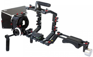 filmcity shoulder support rig kit matte box camera cage hard stop follow focus for dv dslr hdv fc-03 camera rig