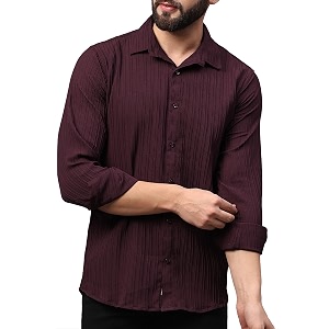 FILO HEVIS Mens Casual Button Down Popcorn