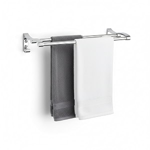 filox 24 inch stainless steel towel hanger  wall-mounted bathroom organiser  bathroom holder amp towel bar combo  space-saving hanger  rust resistant