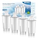 BREAUILL Water Filter Replacement Compatible With Brita® Filter, Classic, OB03, Mavea® 10700, 35557, Water Pitcher Filter by BREAUILL, NSF Certified Pitcher Water Filter (4PCS, Classic Style)