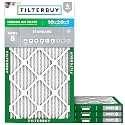 FilterBuy 10x20x1 MERV 8 Pleated AC Furnace Air Filter, (Pack of 4 Filters), 10x20x1 – Silver