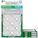 FilterBuy 15x25x1 MERV 8 Pleated AC Furnace Air Filter, (Pack of 4 Filters), 15x25x1 – Silver