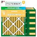 Filterbuy 18x25x4 Air Filter MERV 11 Pet &amp; Allergy Defense (6-Pack)