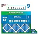 Filterbuy 21.25x21.25x1 Air Filter MERV 13 Smoke &amp; Allergy Defense (2-Pack)