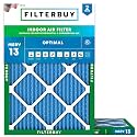 Filterbuy 23.5x30.75x1 Air Filter MERV 13 Smoke &amp; Allergy Defense (2-Pack)