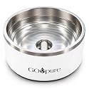 Filtered Pet Water Bowl – 64 oz Stainless Steel Dog & Cat Water Bowl with Ceramic Filter Included, Self-Purifying, Eco-Friendly Pet Water Bowl, White