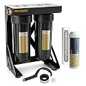 Filterelated RV Water Filter System,4in1 KDF Carbon Anti-Scale,3/4 Brass