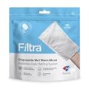 FILTRA Disposable Wet Wash Gloves, 10 count (Pack of 1)