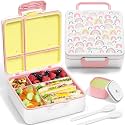 Fimibuke Bento Lunch Box for Kids, Toddler Bento Box with 4 Compartments