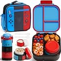Fimibuke Kids Bento Lunch Box w/Insulated Water Bottle, Lunch Bag &amp; Thermo