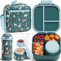 Fimibuke Kids Bento Lunch Box w/Insulated Water Bottle, Lunch Bag &amp; Thermo
