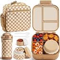 Fimibuke Kids Bento Lunch Box w/Insulated Water Bottle, Lunch Bag & Thermo