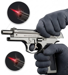 FIMJI GP608 Iron Silver Gas Lighter Black