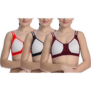 fims - fashion is my style cotton blend sports bra bra for women combo everyday bra see main image to check how many bras you will get