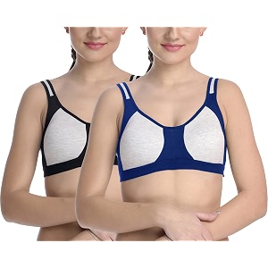 fims - fashion is my style cotton blend sports bra bra for women combo everyday bra see main image to check how many bras you will get