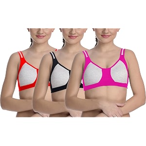fims - fashion is my style cotton blend sports bra bra for women combo everyday bra see main image to check how many bras you will get