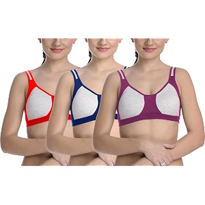 fims - fashion is my style cotton blend sports bra bra for women combo everyday bra see main image to check how many bras you will get