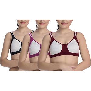 fims - fashion is my style cotton blend sports bra bra for women combo everyday bra see main image to check how many bras you will get