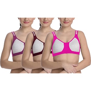 fims - fashion is my style cotton blend sports bra bra for women combo everyday bra see main image to check how many bras you will get