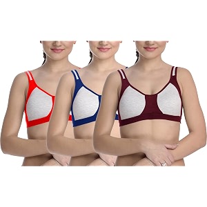 fims - fashion is my style cotton blend sports bra bra for women combo everyday bra see main image to check how many bras you will get