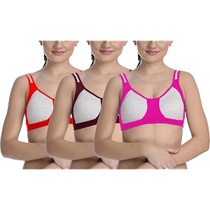 fims - fashion is my style cotton blend sports bra bra for women combo everyday bra see main image to check how many bras you will get
