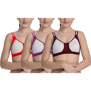 fims - fashion is my style cotton blend sports bra bra for women combo everyday bra see main image to check how many bras you will get