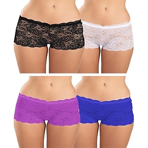 fims - fashion is my style cotton lycra net boy short panty for womens mid rise satin hipster panties daily use back and front coverage brief see main image to check how many panty you will get