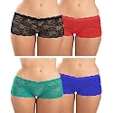 FIMS - Fashion is my style Cotton Lycra Net Boy Short Panty for Womens, Mid Rise, Satin, Hipster Panties, Daily Use, Back and Front Coverage, Brief, See Main Image to Check How Many Panty You Will Get